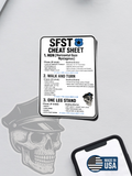 SFST Cheat Sheet Sticker