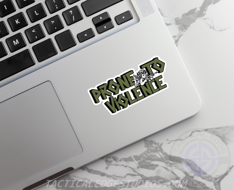 Prone To Violence Sticker