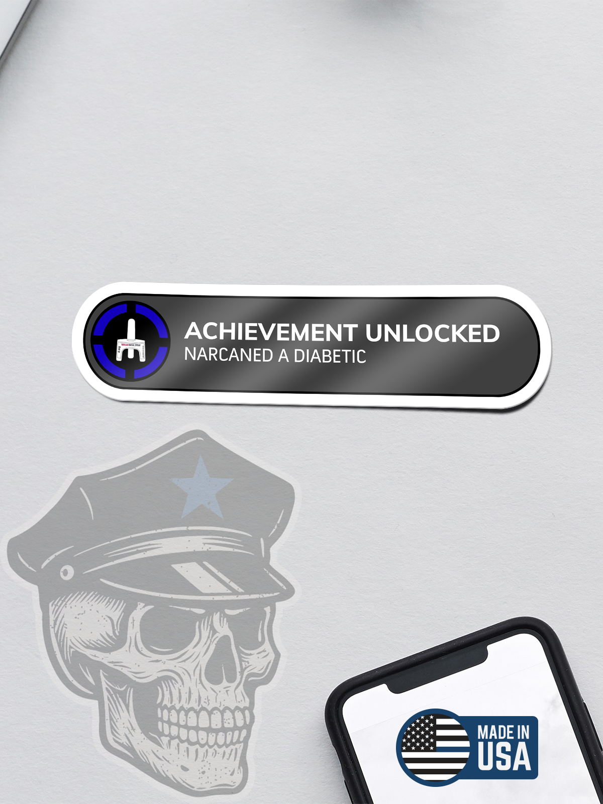 Achievement Award (Narcaned a Diabetic) Sticker