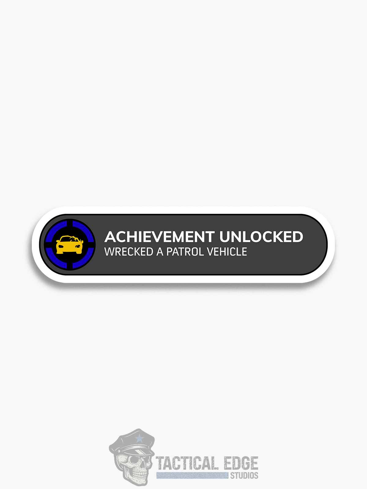 Achievement Award (Wrecked Patrol Vehicle) Sticker