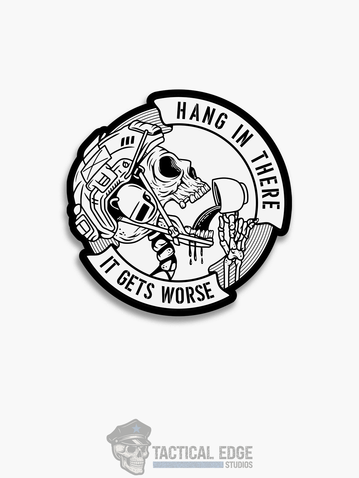 Hang In There, It Gets Worse Sticker (V2)