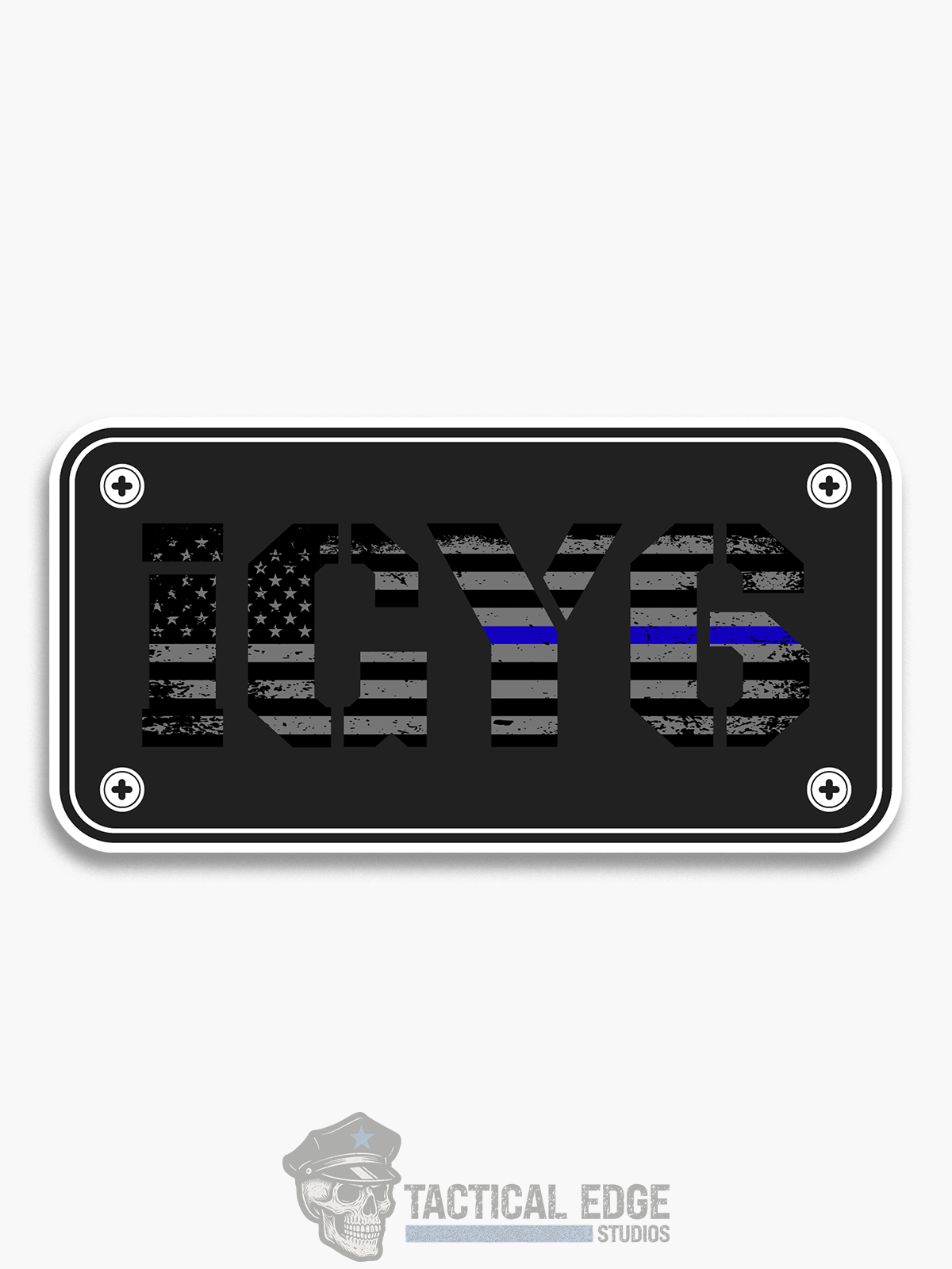 IGY6 Thin Blue Line Flag Sticker