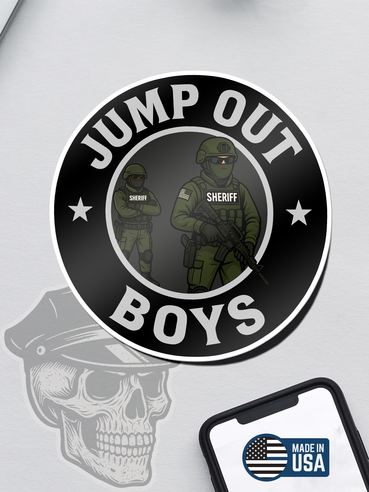 Jump Out Boys (Sheriff) Sticker